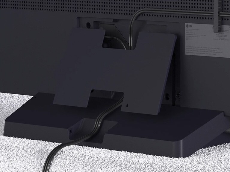 Installationsvideo zur Montage des Standfußes für den LG OLED evo AI C3 Fernseher.